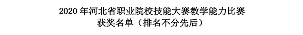 我院教师全省职业院校技能大赛教学能力比赛创佳绩