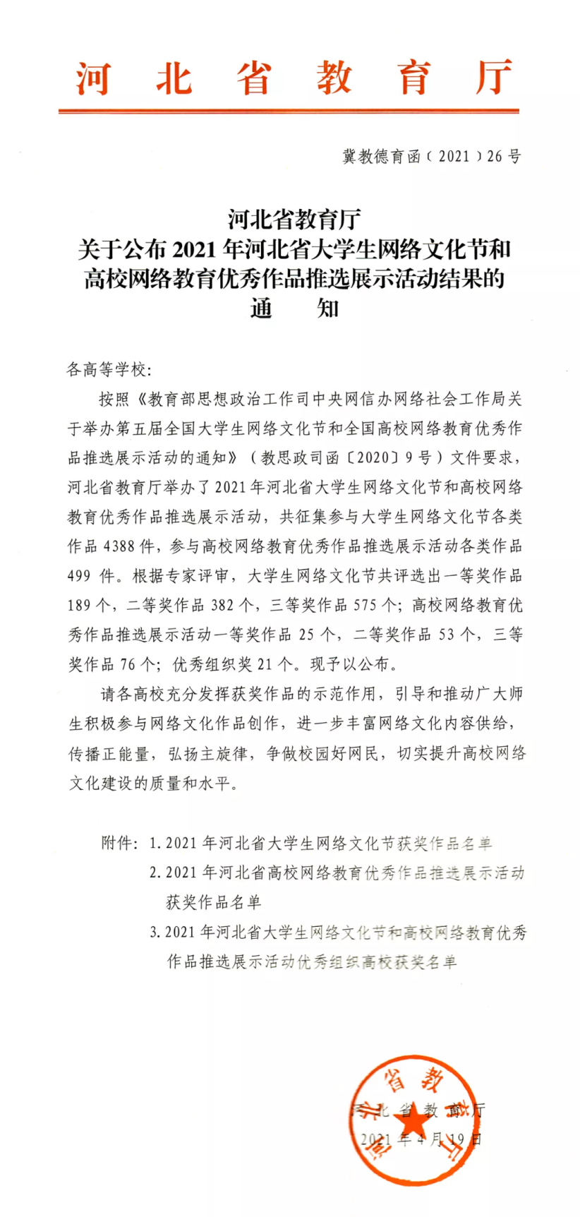 喜报 | 我院学生原创微视频荣获2021年河北省大学生网络文化节一等奖