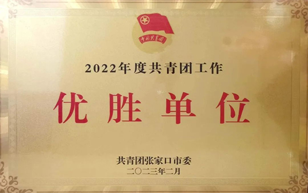 喜报 | 我院荣获2022年度张家口市共青团工作优胜单位